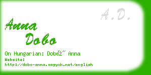 anna dobo business card